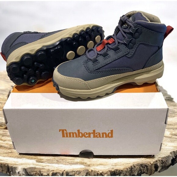 Timberland Other - Timberland Converge Toddler Size 10 M Mid Lace Boot Dark Blue Nubuck Hiking NEW